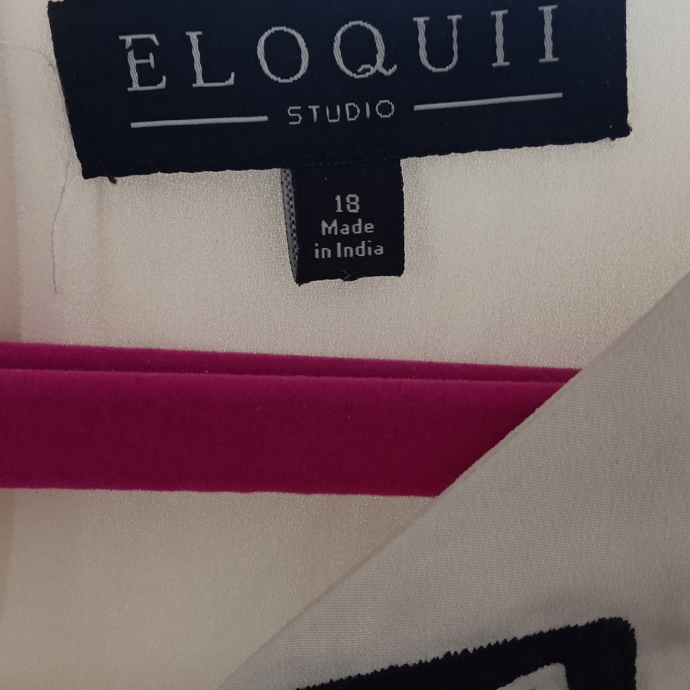 Cream color dress with black diamond pattern